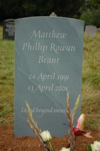 child headstone in green slate