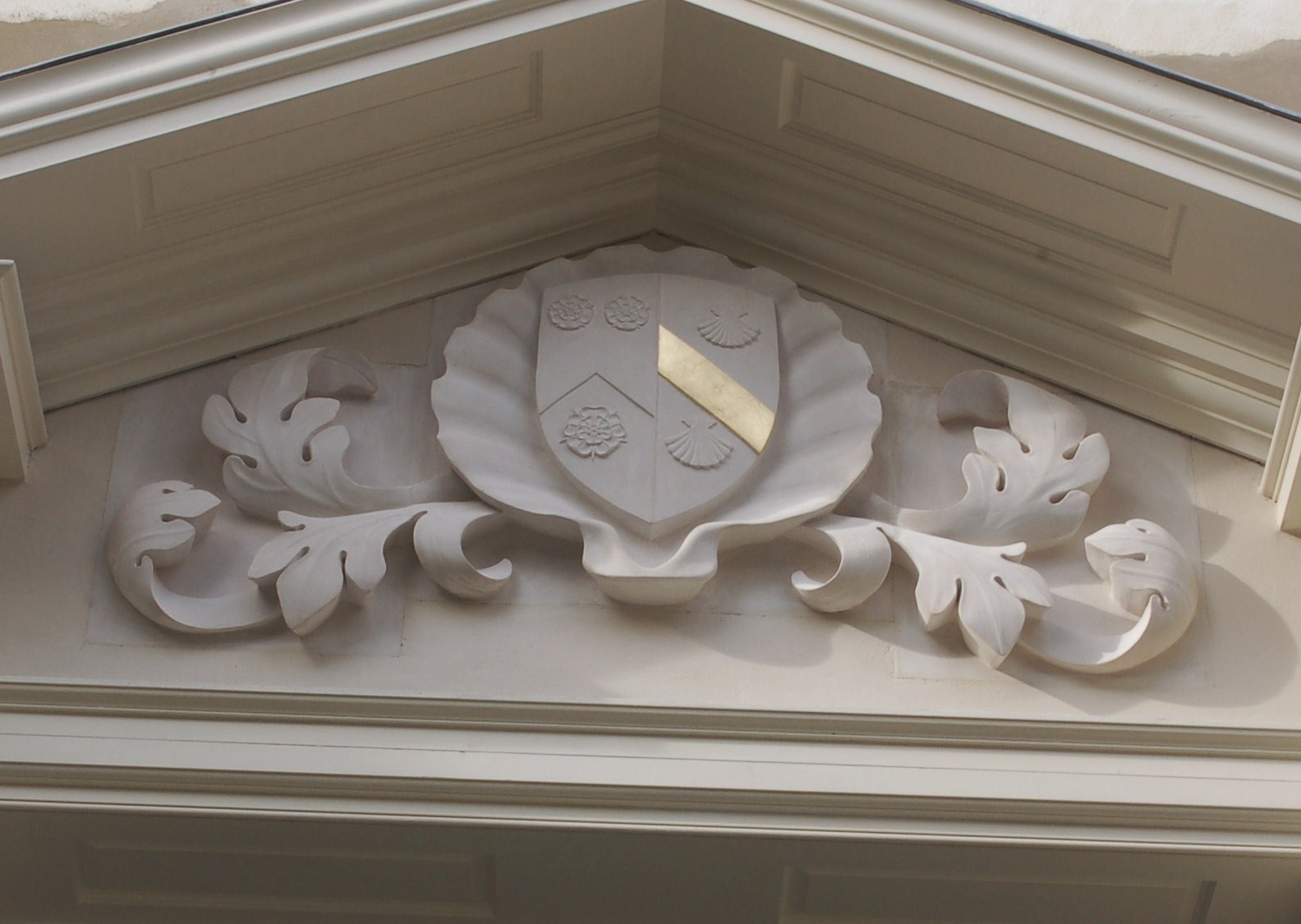 holywell music room heraldic carving