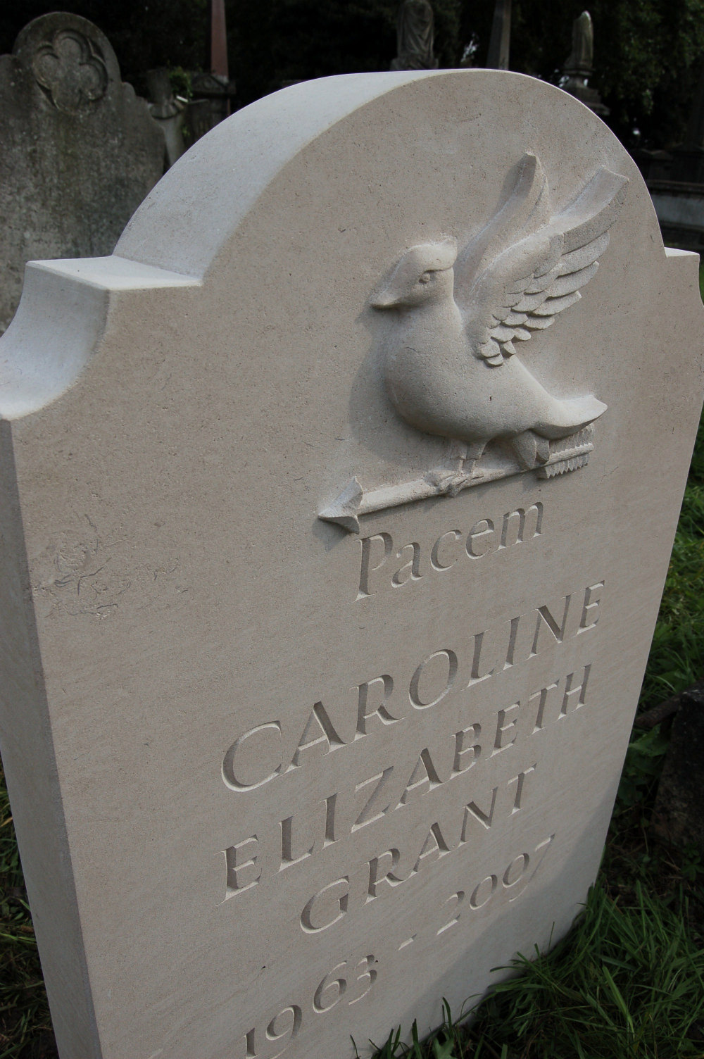 headstone in kensal green cemetery, london